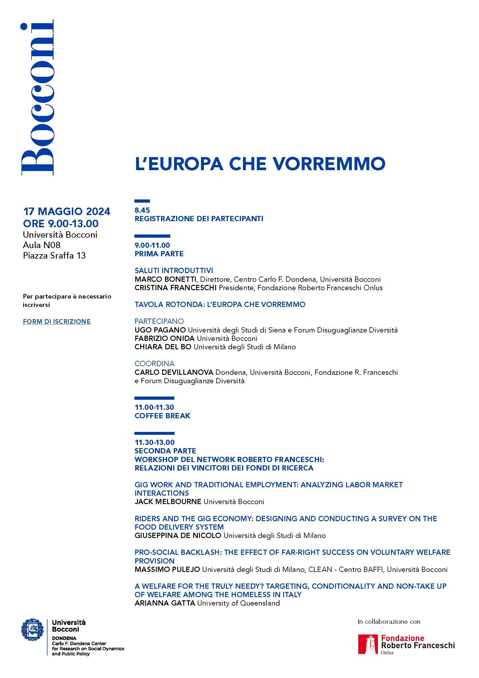 L'Europa che Vorremmo