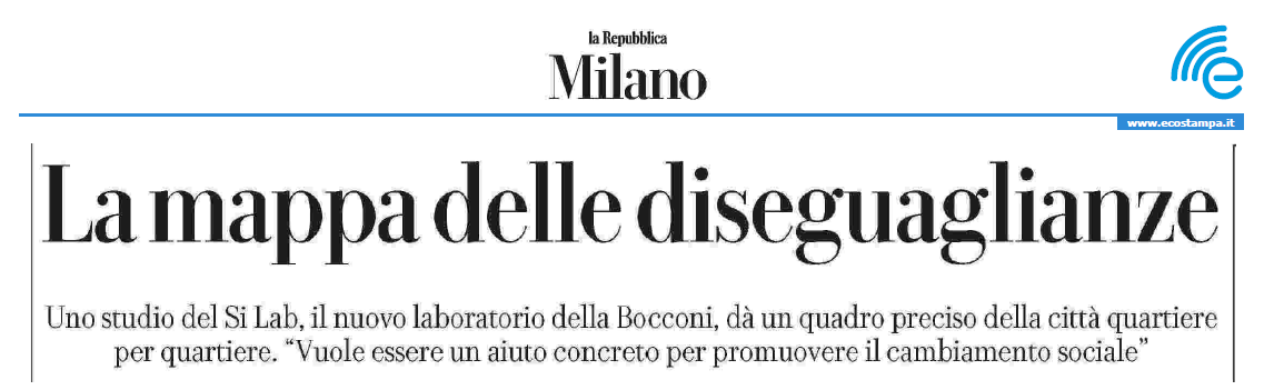 titolo articolo di giornale Corriere della Sera La mappa delle diseguaglianze